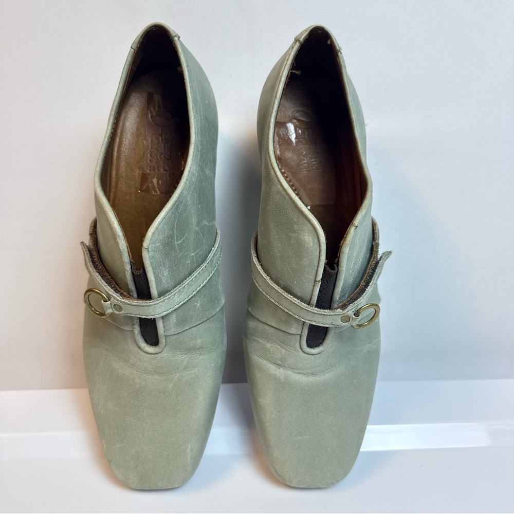 Sergion Tomani Womens Stylish Booties Shoes sz 6.5‎ Leather Square Toe Comfort - Picture 4 of 11